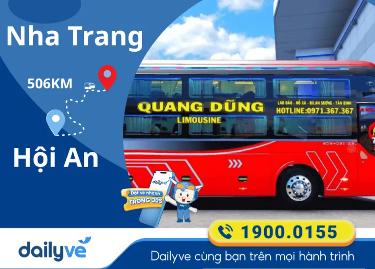 Vé xe từ Nha Trang đi Hội An