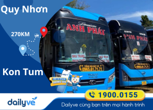 Vé xe Quy Nhơn đi Kon Tum