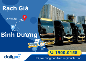 Vé xe từ Rạch Giá đi Bình Dương