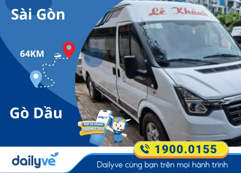 Vé xe từ Sài Gòn đi Gò Dầu