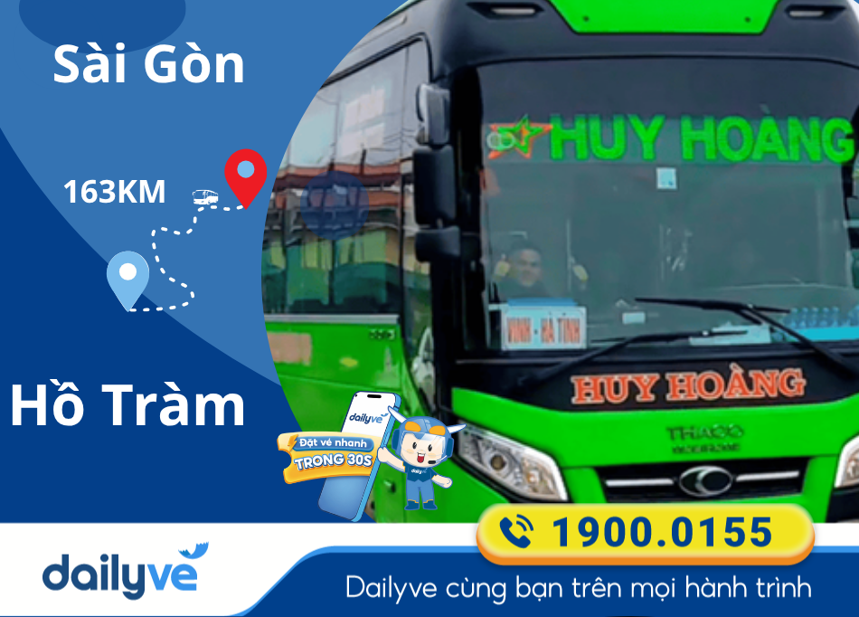 Vé xe từ Sài Gòn đi Hồ Tràm