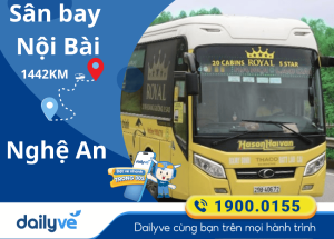 Vé xe từ Sân bay Nội Bài đi Nghệ An