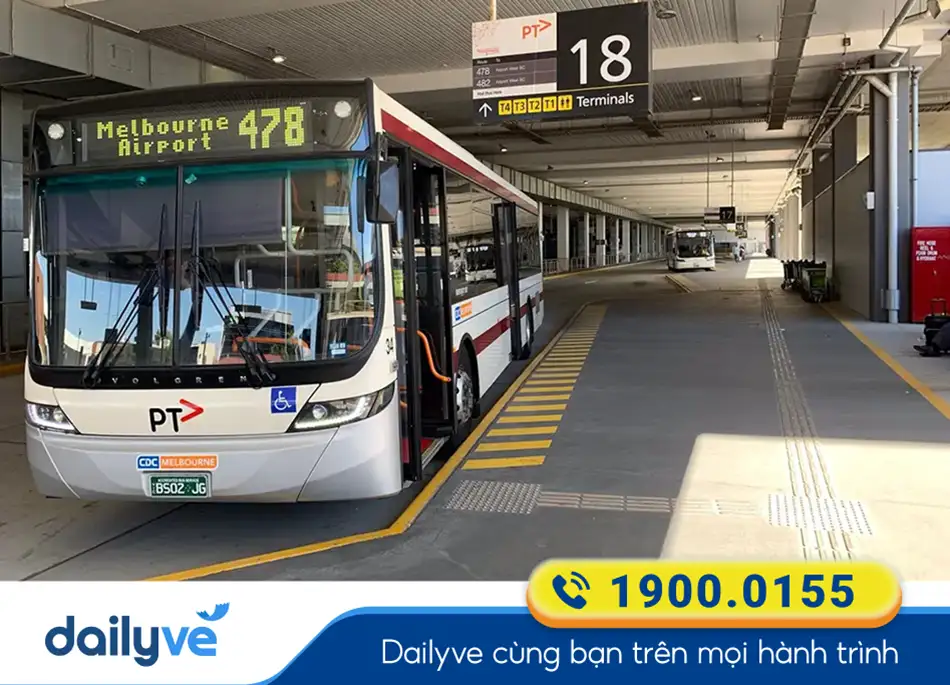 Dịch vụ xe buýt công cộng đưa đón khách từ Sân bay Melbourne