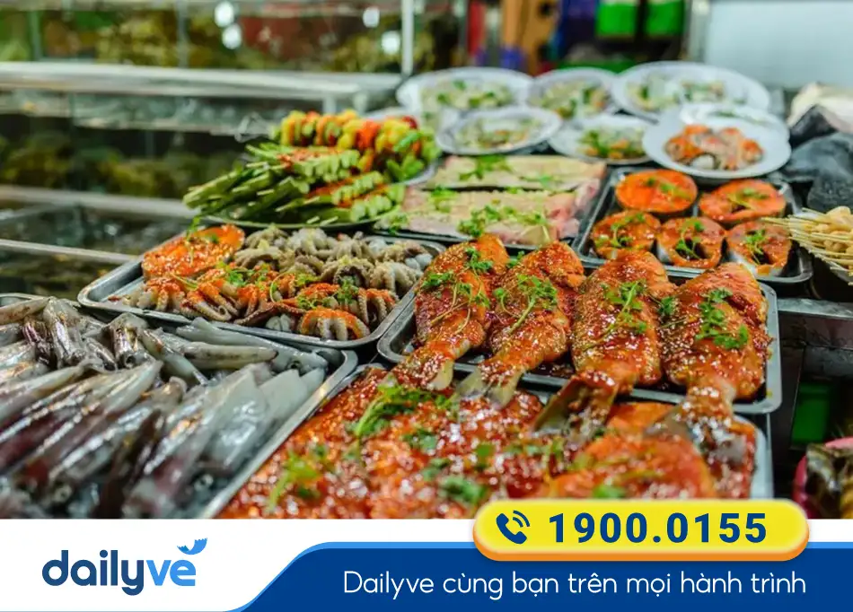 Không gian ẩm thực tại Chợ đêm Vũng Tàu