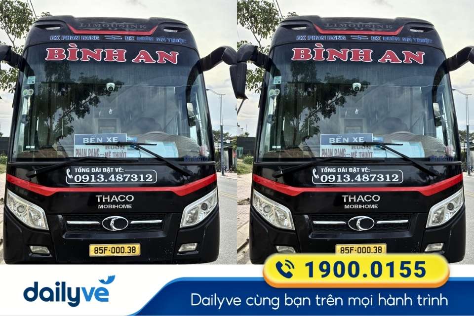 Nhà xe Bình An Phan Rang từ Đắk Lắk đi Phan Rang