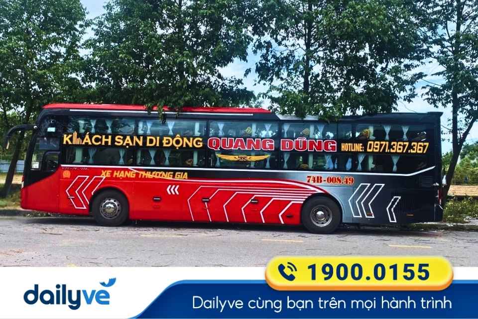Nhà xe Tân Quang Dũng Express chạy tuyến Huế - Hà Tĩnh