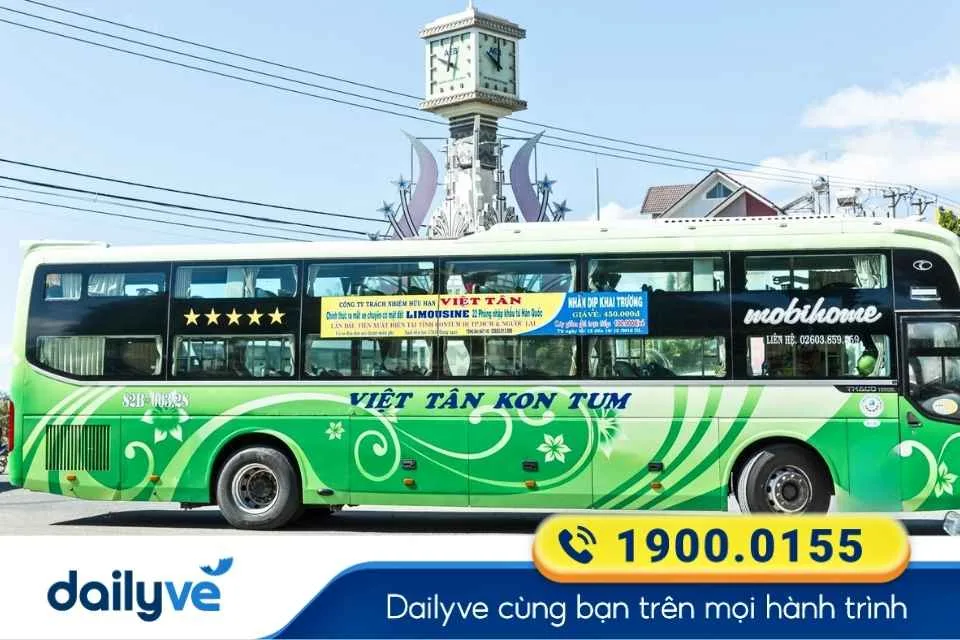 Nhà xe Việt Tân từ Huế đi Kon Tum