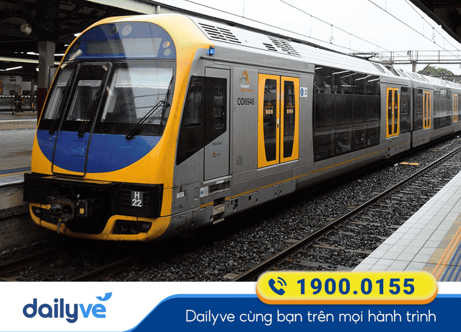 Phương tiện tàu hỏa Airport Link đưa đón khách tại Sân bay Sydney