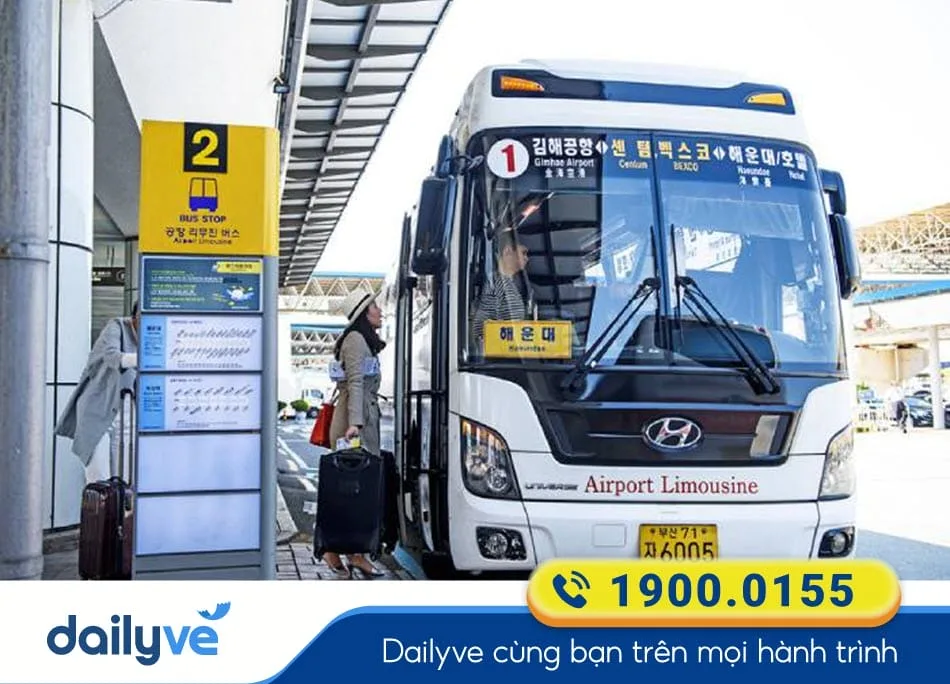 Phương tiện xe buýt di chuyển từ Sân bay Gimhae