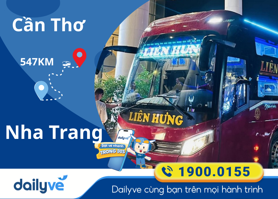Vé xe Limousine từ Cần Thơ đi Nha Trang