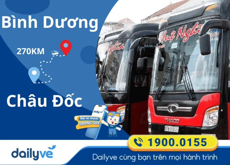 Vé xe từ Bình Dương đi Châu Đốc