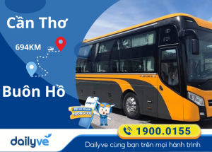 Vé xe từ Cần Thơ đi Buôn Hồ