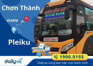 Vé xe từ Chơn Thành đi Pleiku