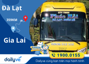 Vé xe từ Đà Lạt đi Gia Lai