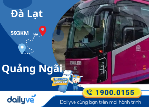 Vé xe từ Đà Lạt đi Quãng Ngãi