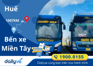 Vé xe từ Huế đi Bến xe Miền Tây