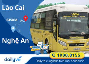Vé xe từ Lào Cai đi Nghệ An
