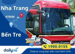 Vé xe khách từ Nha Trang đi Bến Tre