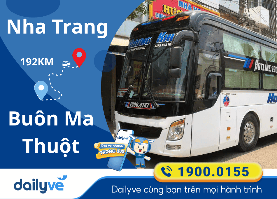 Vé xe từ Nha Trang đi Buôn Ma Thuột