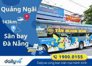 Xe ghế ngồi 7 chỗ từ Quảng Ngãi đi Sân bay Đà Nẵng