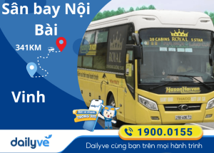 Vé xe từ Sân bay Nội Bài đi Vinh