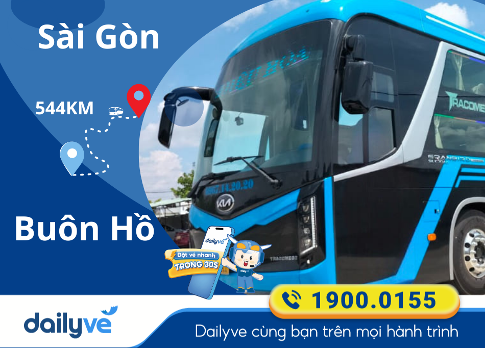 Vé xe Limousine từ Sài Gòn đi Buôn Hồ