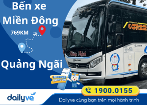Vé xe từ Bến xe Miền Đông đi Quảng Ngãi
