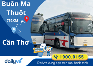 Vé xe từ Buôn Ma Thuột đi Cần Thơ