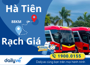 Vé xe từ Hà Tiên đi Rạch Giá