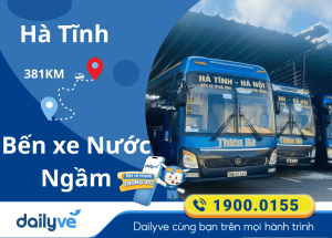 Vé xe từ Hà Tĩnh đi Bến xe Nước Ngầm