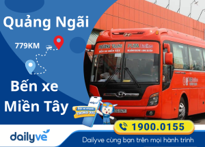 Vé xe từ Quảng Ngãi đi Bến xe Miền Tây