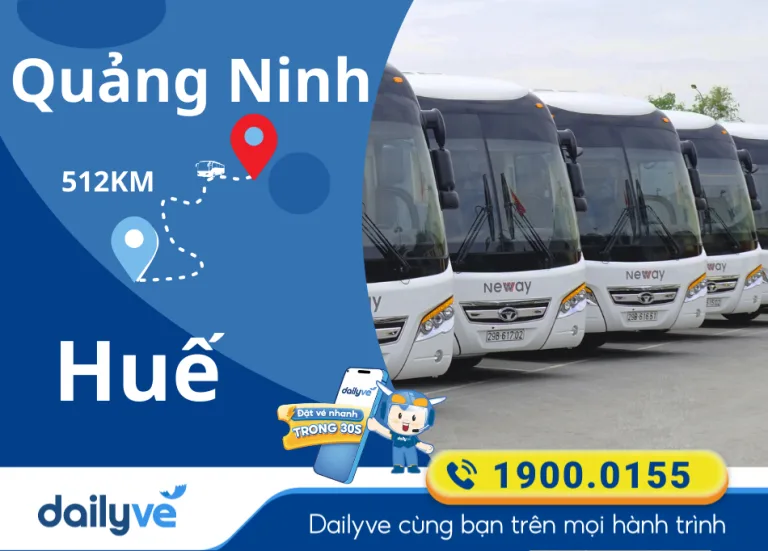 Vé xe từ Quảng Ninh đi Huế