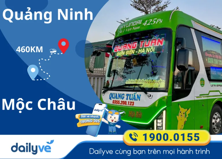 Vé xe từ Quảng Ninh đi Mộc Châu