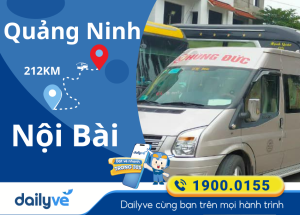 Vé xe từ Quảng Ninh đi Nội Bài