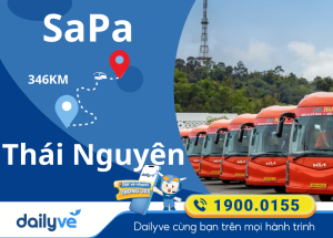 Vé xe từ SaPa đi Thái Nguyên