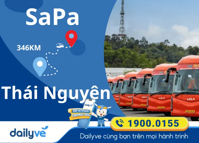 Vé xe từ SaPa đi Thái Nguyên