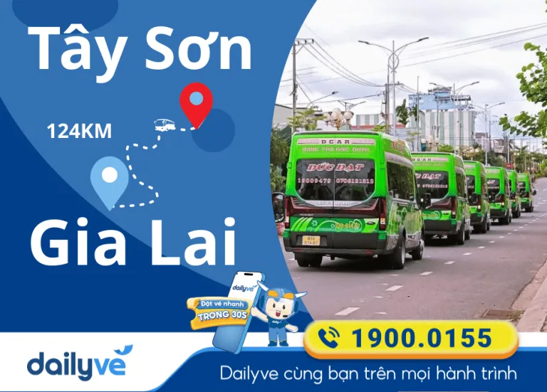 Vé xe từ Tây Sơn đi Gia Lai
