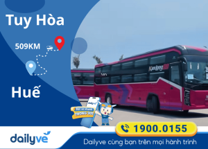 Vé xe từ Tuy Hòa đi Huế