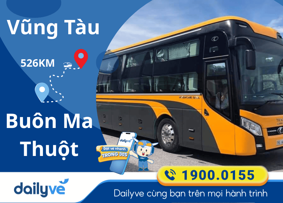 Vé xe từ Vũng Tàu đi Buôn Ma Thuột