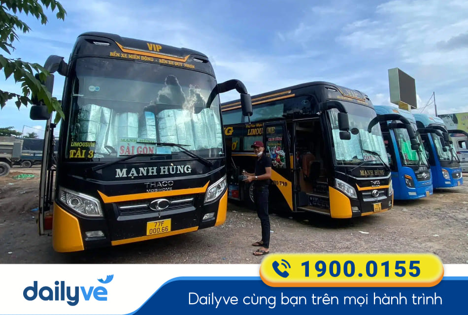 Nhà xe Mạnh Hùng từ Quy Nhơn đi Bến xe Miền Đông