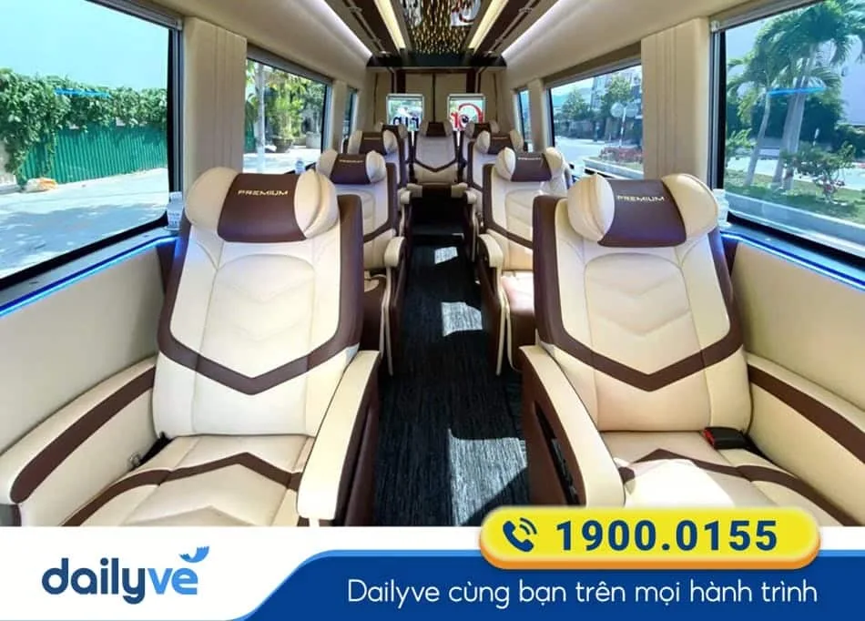 Nội thất sang trọng xe Limousine 15 chỗ của nhà xe Gorotrip