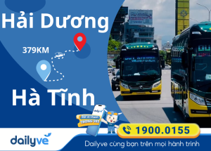 Vé xe từ Hải Dương đi Hà Tĩnh
