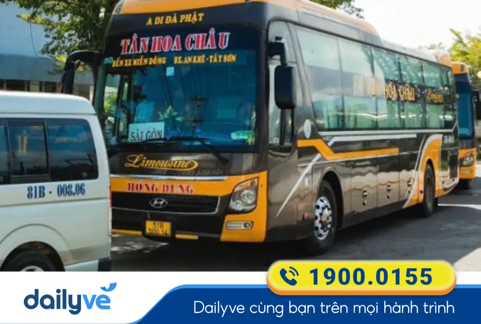 Nhà xe Hồng Dung (Tân Hoa Châu) từ Đăk Nông đi Bình Định