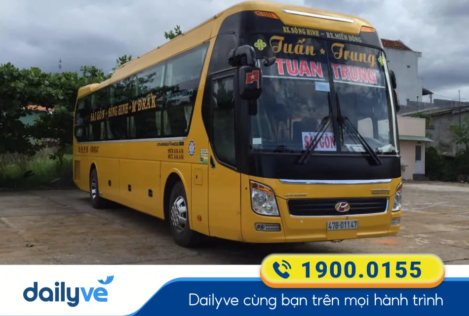 Nhà xe Tuấn Trung từ Phú Yên đi Bình Phước