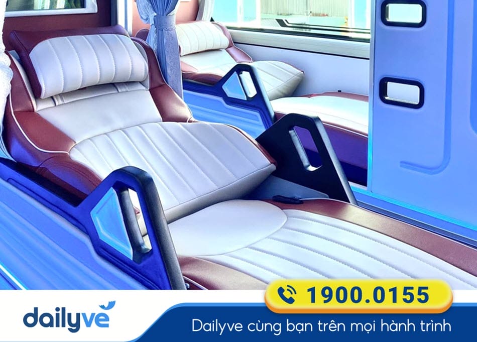 Nội thất xe Limousine 34 phòng sang trọng của nhà xe Quang Dũng TQĐ