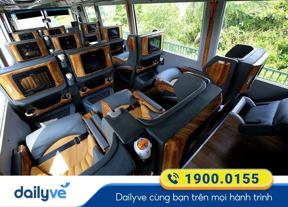 Nội thất xe Limousine sang trọng của nhà xe 3S Limo
