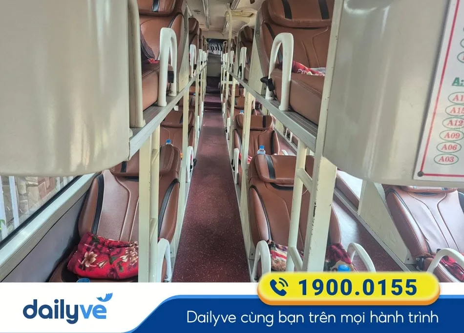 Tiện nghi xe giường nằm 42 chỗ của nhà xe Anh Danh