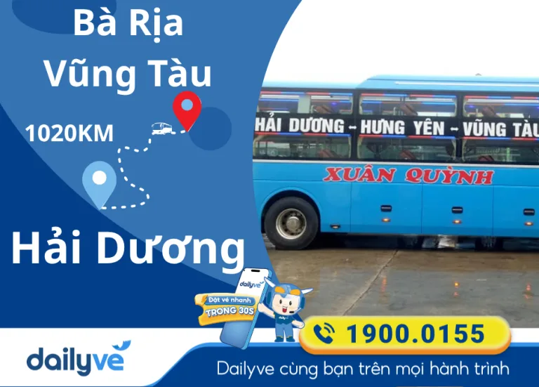 Vé xe từ Bà Rịa Vũng Tàu đi Hải Dương