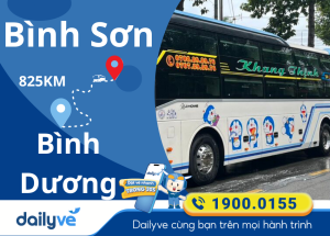 Vé xe từ Bình Sơn đi Bình Dương