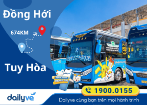 Vé xe từ Đồng Hới đi Tuy Hòa
